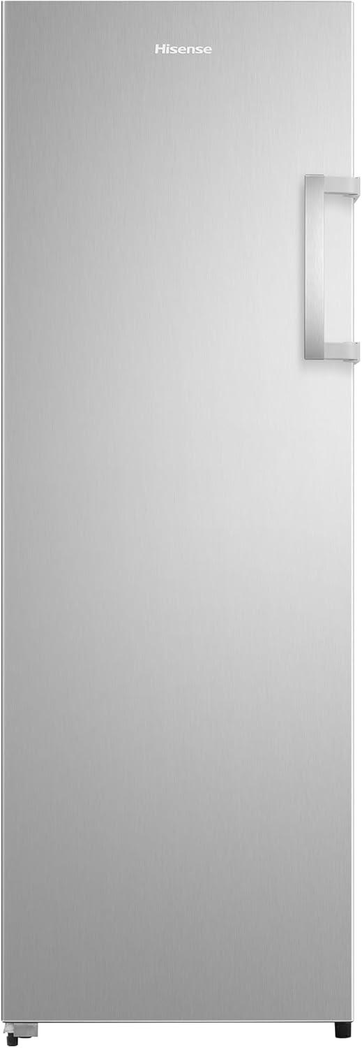 Hisense FV298N4ACE Tall Freestanding Freezer 240 Litre Capacity Total No Frost with LED Display 59D x 59.5W x 172H cm - Stainless Steel, Silver-0