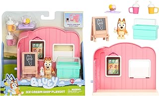 Bluey Mini Playsets Bluey Ice Cream Shop Playset Includes Articulated Bingo Figure And Accessories