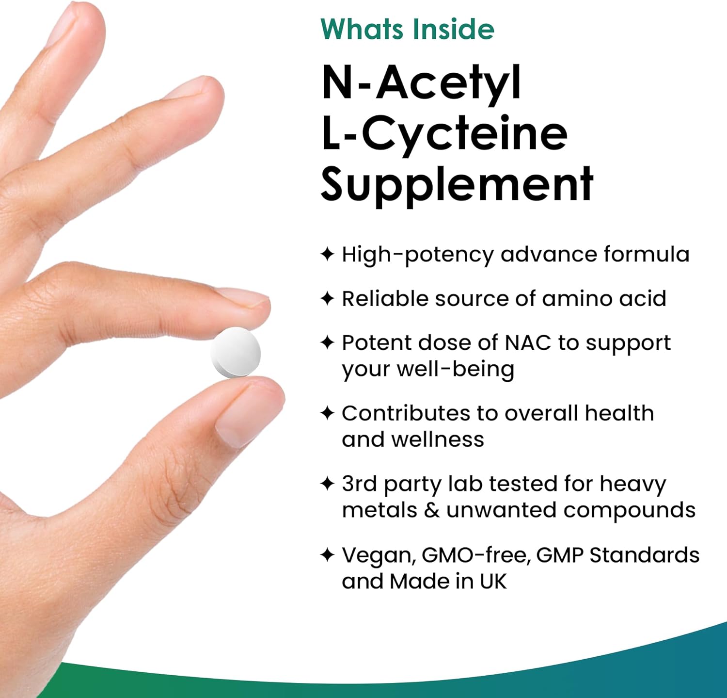 NAC N-Acetyl-Cysteine 600mg (per Serving) N-Acetyl Cysteine Nutritional Supplements 120 NAC Tablets - Nac Supplement High Bioavailability Amino Acid - Vegan Friendly - Made in UK by New Leaf-1