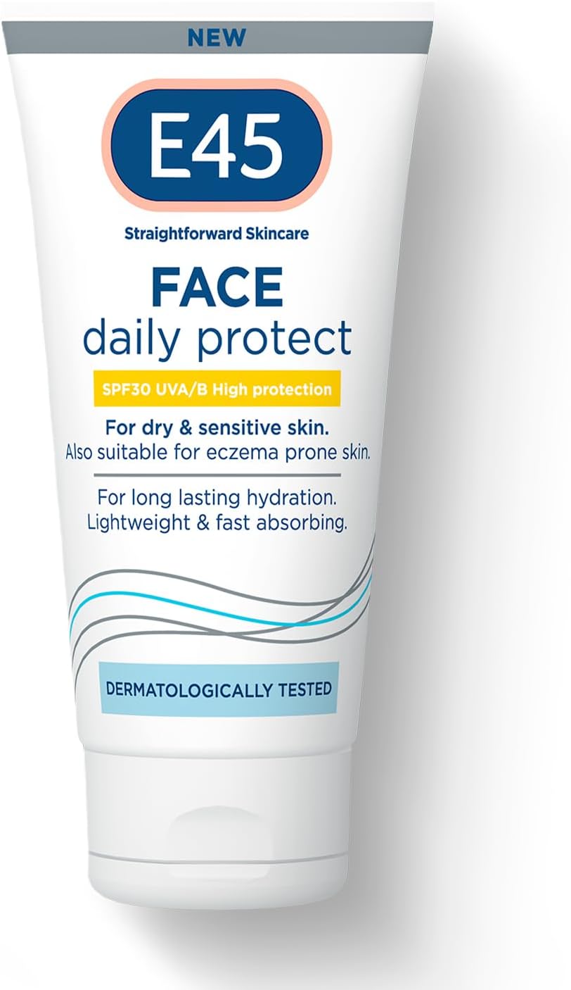 E45 SPF Face Moisturiser - Hydrating Facial Moisturiser SPF 30 Protection Against UVA & UVB Rays - SPF Face Cream for Dry Skin, Sensitive Skin and Eczema Prone Skin - SPF Day Cream 50 ml-0