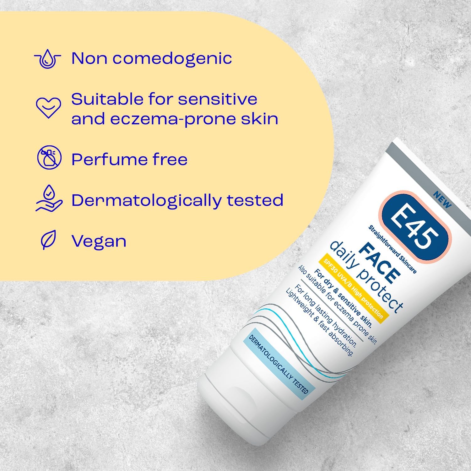 E45 SPF Face Moisturiser - Hydrating Facial Moisturiser SPF 30 Protection Against UVA & UVB Rays - SPF Face Cream for Dry Skin, Sensitive Skin and Eczema Prone Skin - SPF Day Cream 50 ml-4