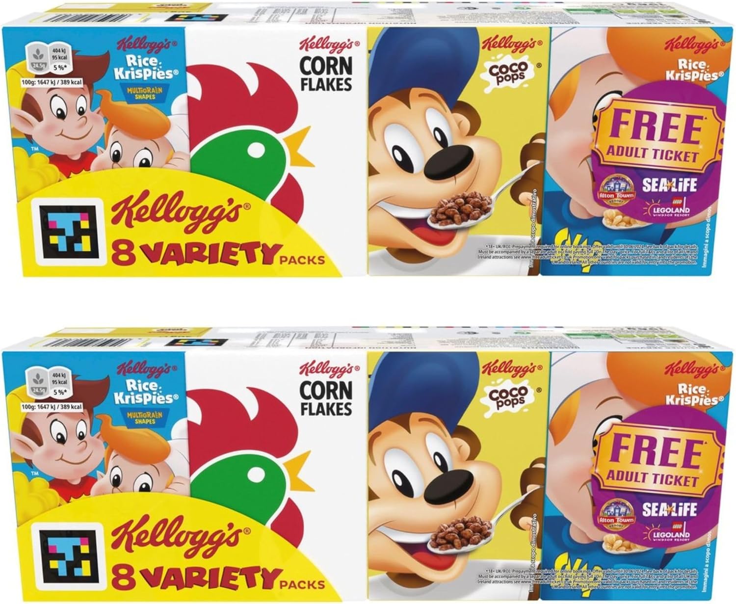 Cereal Bundle Consisting of Kellogg's 8 Variety Packs 196g (2 Pack)-0