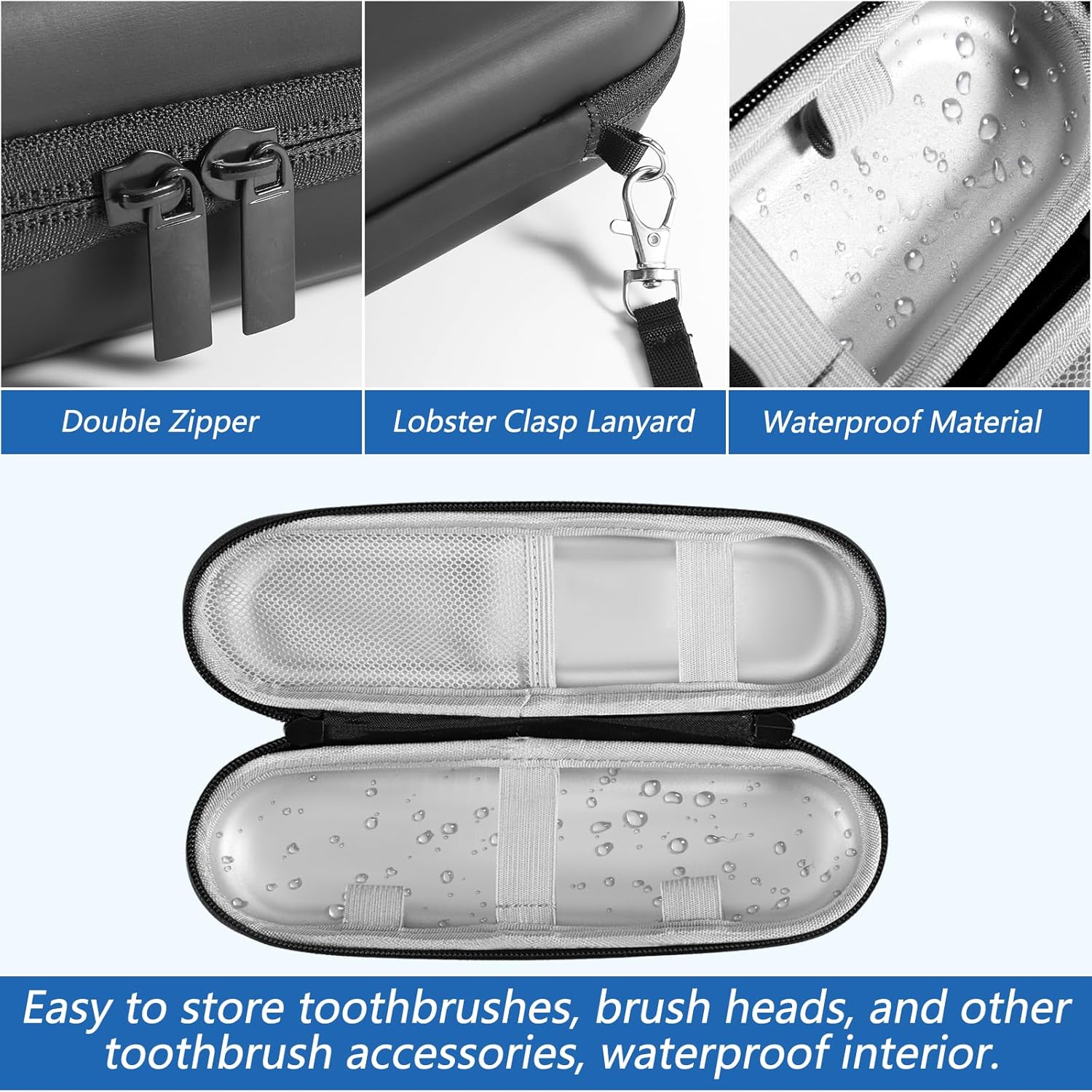 Electric Toothbrush Travel Case, Portable Toothbrush Case Electric Toothbrush Case Holder for Travel Business Trips-3