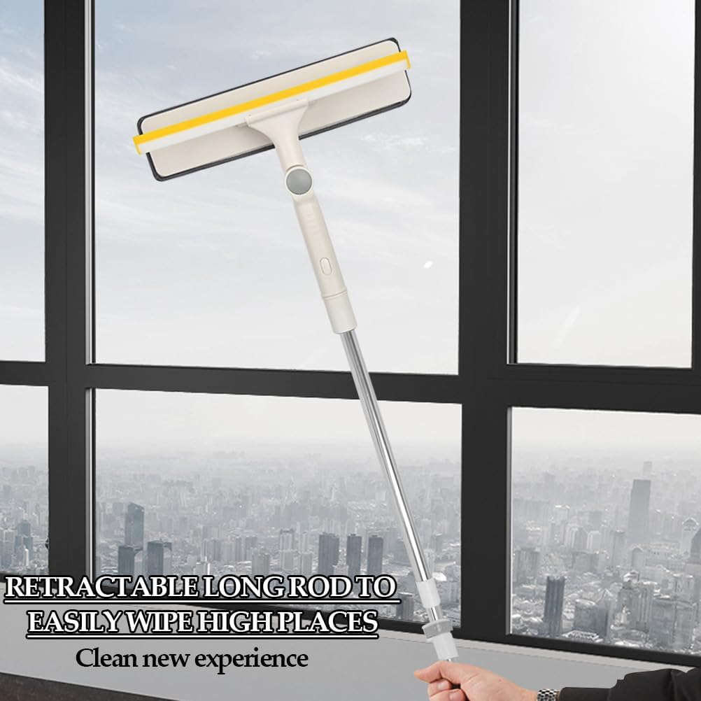 BOPHIS Window Squeegee Cleaner with Retractable Rod Retractable Glass Cleaning Wipe for Window,Floor Glass,Shower Screens,Home,Bathroom Squeegee,Wet Room Floor Cleaner,Windows Cleaner,Glass Wipers-5