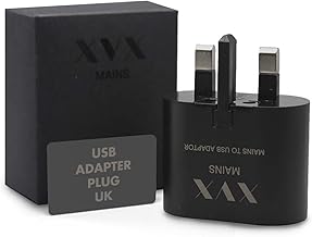 XVX USB Adapter Plug UK - Charges All XVX E-Cigarettes, Fast Charger Adapter, 1A (1000mA) Amperage, Power Adaptor with Overcharge Safety Protection, USB Charger Plug for X VAPE/Cigar/MAGNET POD/RELOAD