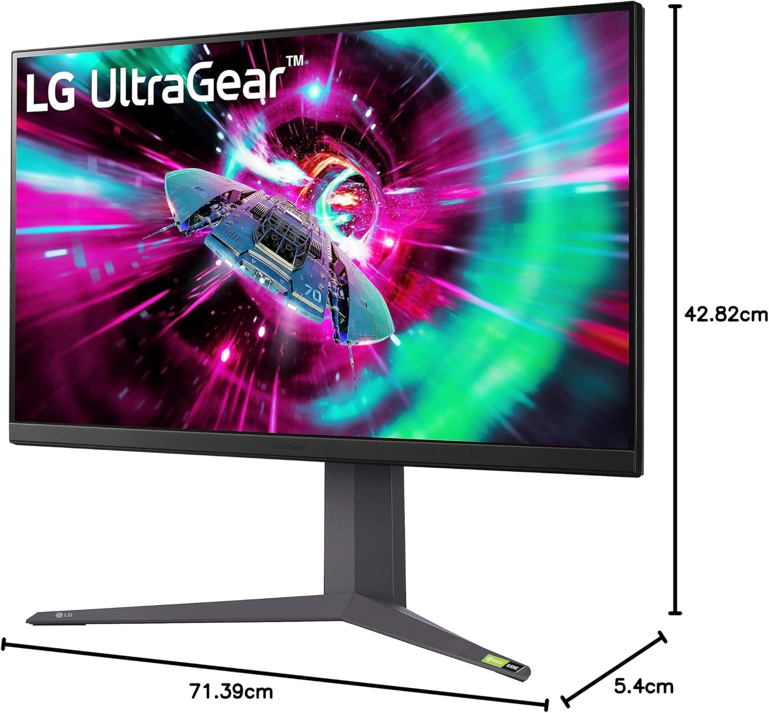 LG UltraGear 4K Gaming Monitor 32GR93U, 31.5 inch, 4K, 144Hz, 1ms GtG, IPS Display, HDR 10, NVIDIA G-Sync & AMD FreeSync compatible, Smart Energy Saving, Displayport, HDMI-12