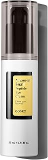 COSRX Advanced Snail Peptide Eye Cream with 73.7% Snail Mucin + 2% Niacinamide, 0.85 fl.oz / 25ml | Brightening Night Cream for Fine Lines & Dark Circles, Korean Skin Care, Not Tested on Animals