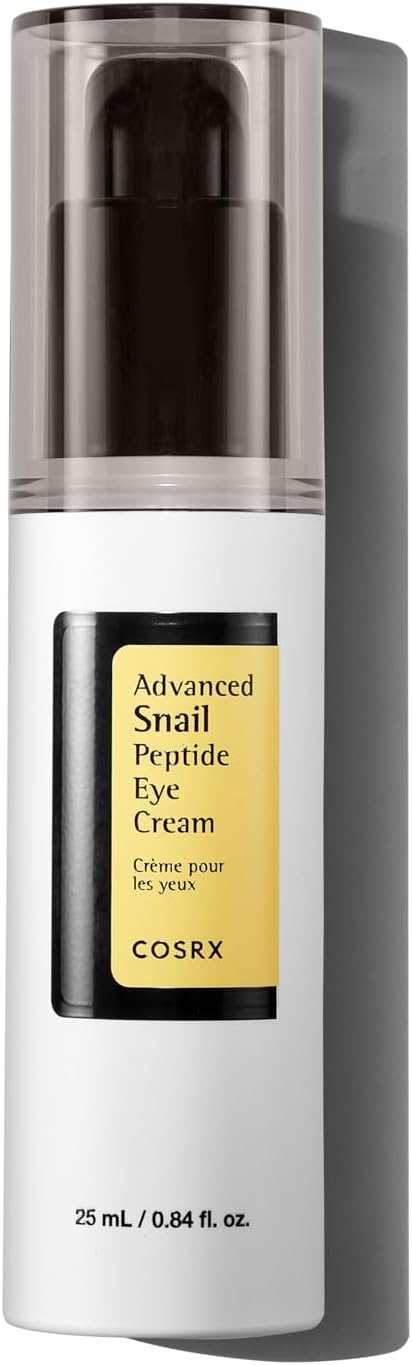 COSRX Advanced Snail Peptide Eye Cream with 73.7% Snail Mucin + 2% Niacinamide, 0.85 fl.oz / 25ml | Brightening Night Cream for Fine Lines & Dark Circles, Korean Skin Care, Not Tested on Animals-0