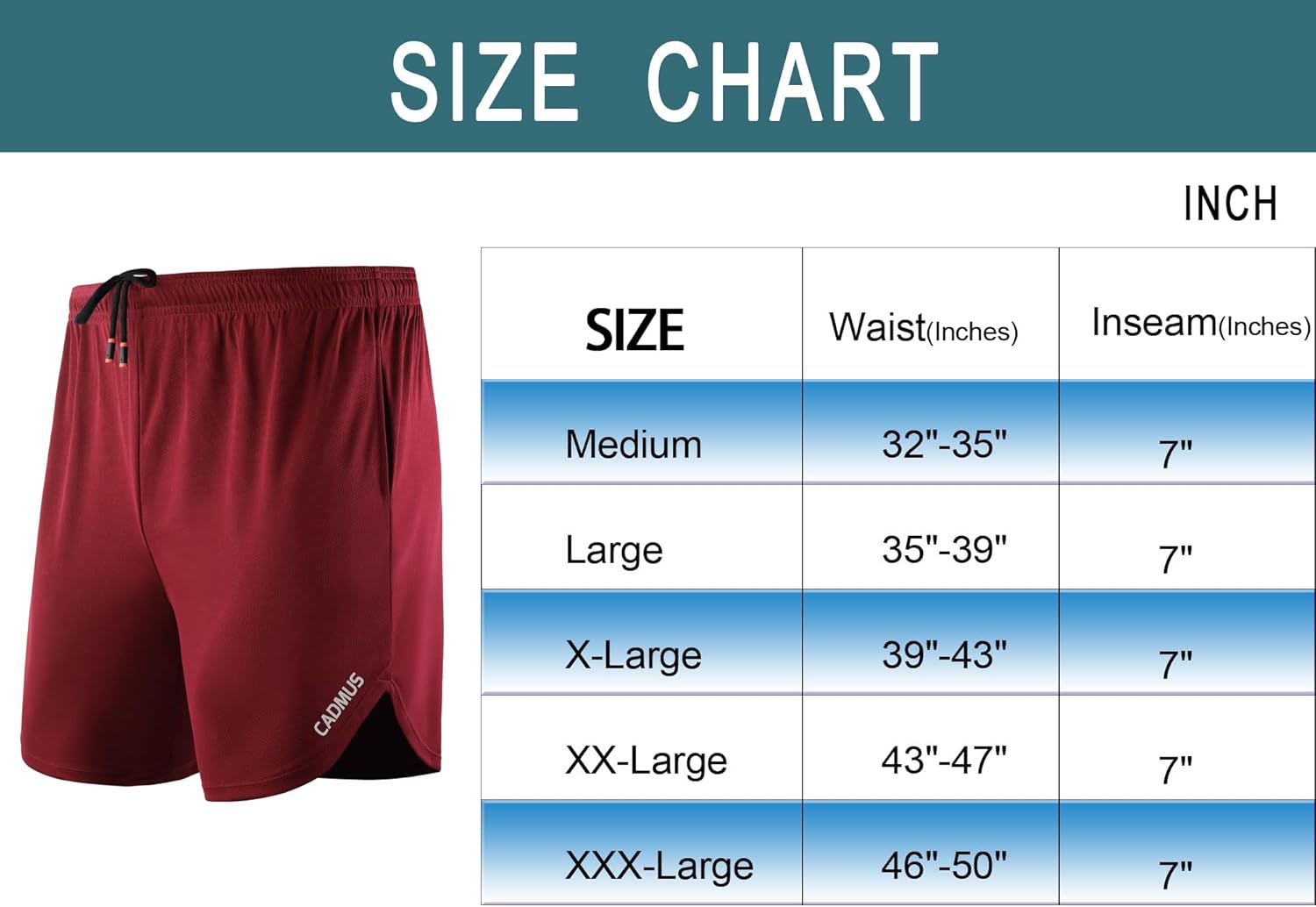 Cadmus Men's 2 in 1 Running Shorts with Liner,Dry Fit Workout Shorts with Pockets-6