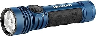 OLIGHT Seeker 4 Pro Rechargeable Torch USB-C Holster or Magnetic Charging, Powerful 4600 High Lumens Bright Flashlight for Emergencies, Camping, Searching (Cool White (5700K~7000K), Midnight Blue)