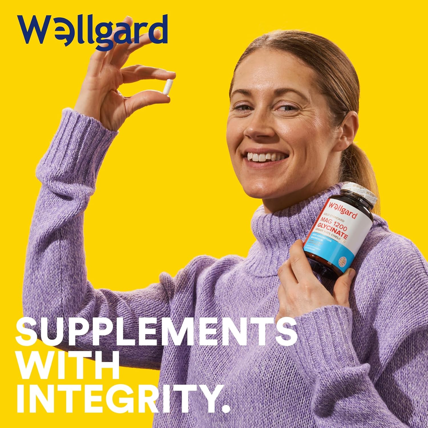 Wellgard Magnesium Glycinate, Mag 1200, High Strength Magnesium Bisglycinate, Made in UK-5