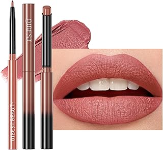 Matte Lipstick for Women,Nude Lipstick Lipliner Pencil Lip Filler Long Lasting Lip Gloss,Lip Liner and Lipstick Set,Lip Makeup Kits for Daily Makeup and Holiday