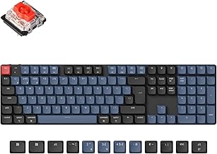 Keychron K5 Pro QMK/VIA Custom Wireless Mechanical Keyboard, Hot-swappable Ultra-Slim Full Size ISO-UK-Layout Programmable Bluetooth/Wired RGB Backlit Low Profile Gateron Red Switch for Mac Windows