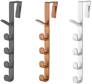 EULAPGOE 3 pcs Over The Door Hook Hanger, plastic Over Door Coat Hooks, Assembly-Free Door Hook is Used to Hang Coats, Coats, Towels, Hat, Bags or Various Other Items