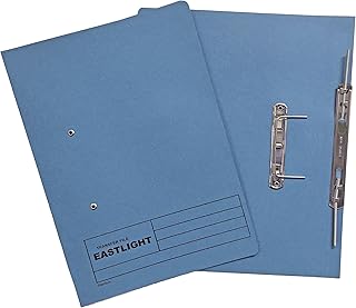 Eastlight Transfer Spring File, 38mm Foolscap, Colour Blue, Box 25 (Colours May Vary)