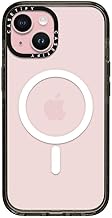 CASETiFY Impact Case for iPhone 15 [4X Military Grade Drop Tested / 8.2ft Drop Protection/Compatible with Magsafe] - Clear Black