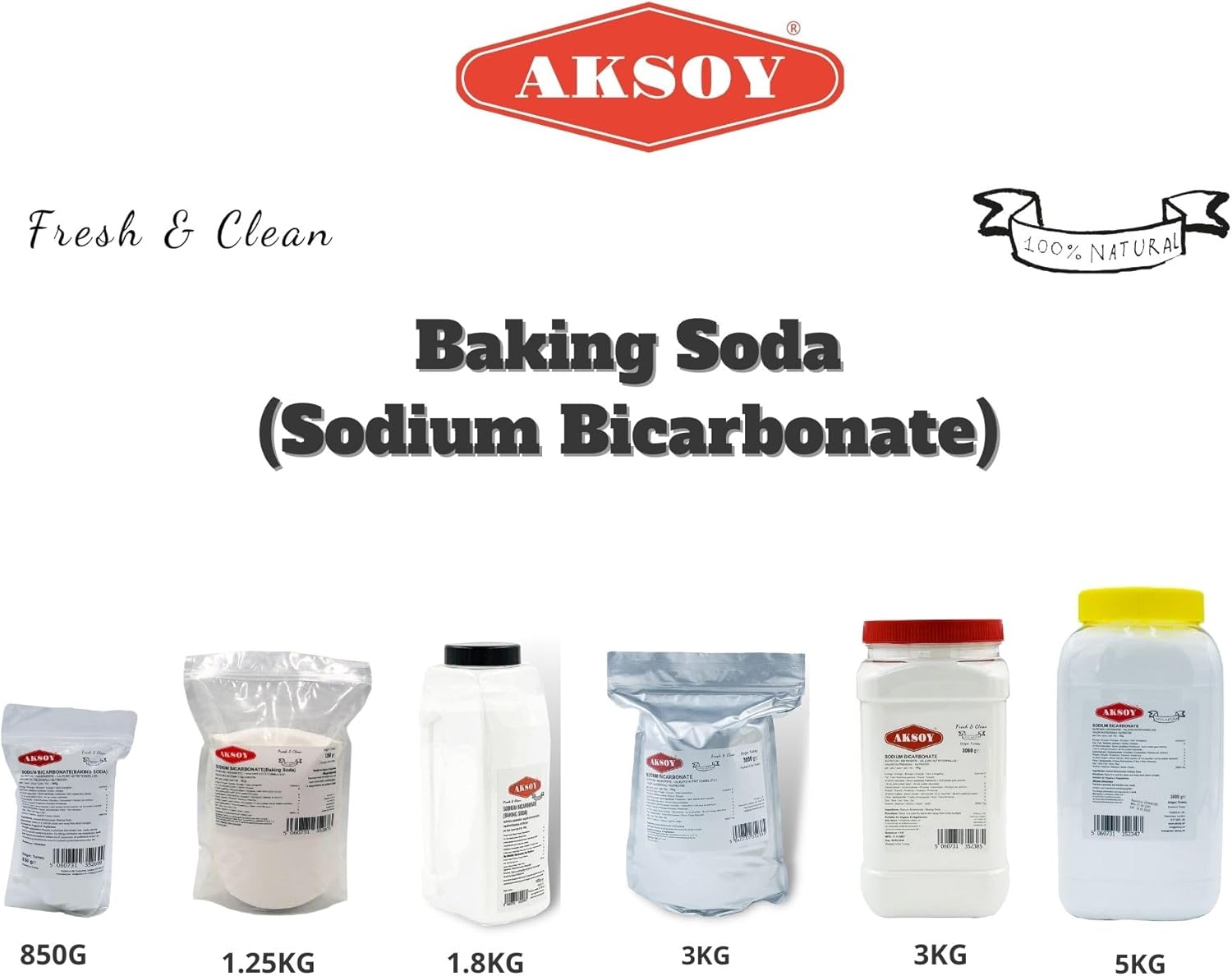 Aksoy Baking Soda 1250GR || Pure Sodium Bicarbonate Powder, Highest Purity, Food Grade, Pure Baking Soda For Cooking, Baking, Cleaning, & More!-4