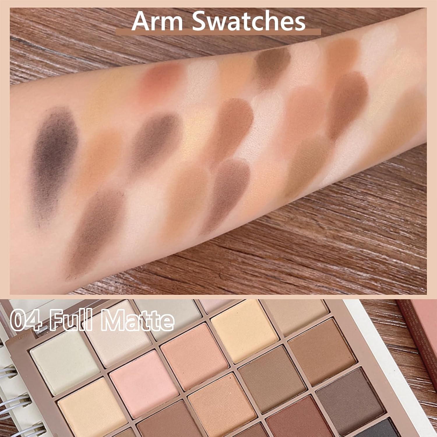 Eyeshadow Palette 25 Colours, Full Matte Nude Brown Eye Shadow Pallets For Women, Soft Smooth Powder Taupe Pink Brown Highly Pigmented Eye Shadows Palette, Suitable For Most People (04 Chocolate)-2