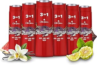 Old Spice Nightpanther Mens Shower Gel and Shampoo, 3in1 Body Wash, Face and Hair, Long Lasting Freshness, Multipack 6x400ml (Packaging may vary)