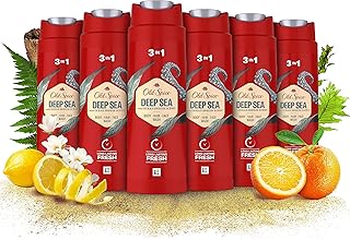 Old Spice Deep Sea Mens Shower Gel and Shampoo, 3in1 Body Wash, Face and Hair, Long Lasting Freshness, Multipack 6x250ml