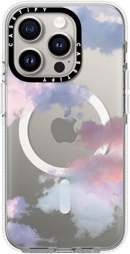 CASETiFY Clear Case for iPhone 15 Pro [Not Yellowing / 6.6ft Drop Protection/Compatible with Magsafe] - Clouds - Clear-0