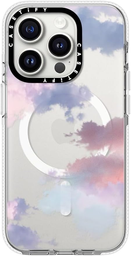 CASETiFY Clear Case for iPhone 15 Pro [Not Yellowing / 6.6ft Drop Protection/Compatible with Magsafe] - Clouds - Clear-2