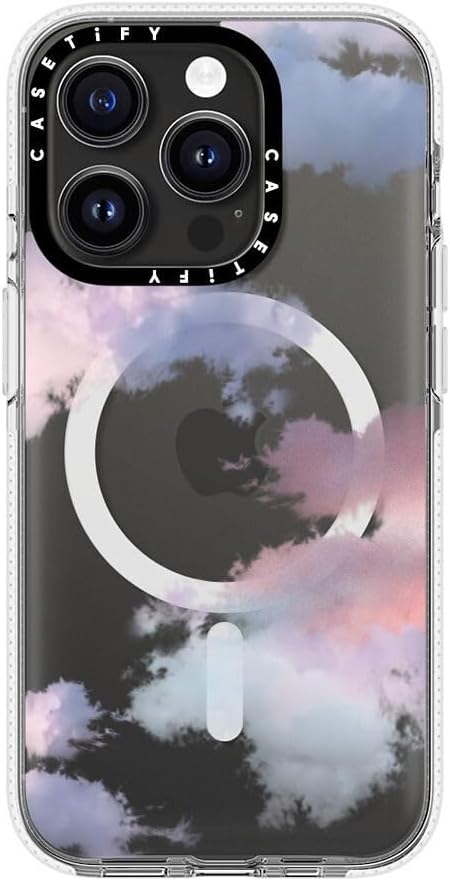 CASETiFY Clear Case for iPhone 15 Pro [Not Yellowing / 6.6ft Drop Protection/Compatible with Magsafe] - Clouds - Clear-3