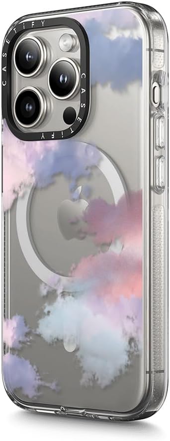 CASETiFY Clear Case for iPhone 15 Pro [Not Yellowing / 6.6ft Drop Protection/Compatible with Magsafe] - Clouds - Clear-4