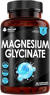 Magnesium Glycinate - 360 High Strength Capsules Pure Magnesium - 1040mg of Magnesium Providing 208mg Elemental Magnesium Per Serving -Magnesium Supplements – Bones, Muscle Health, Vegan, UK Made