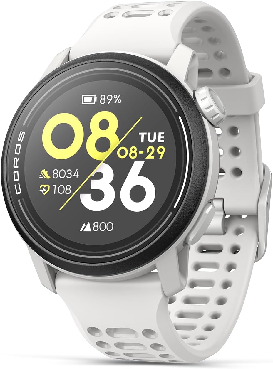 COROS PACE 3 Sport Watch GPS, Lightweight and Comfort, 17 Days Battery Life, Dual-Frequency GPS, Heart Rate, Navigation, Sleep Track, Training Plan, Run, Bike, and Ski -White Silicone-0