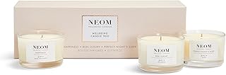 NEOM- Wellbeing Candle Trio Gift Set | Pefect Night's Sleep, Real Luxury & Happiness Travel Candle | Essential Oil Blend…