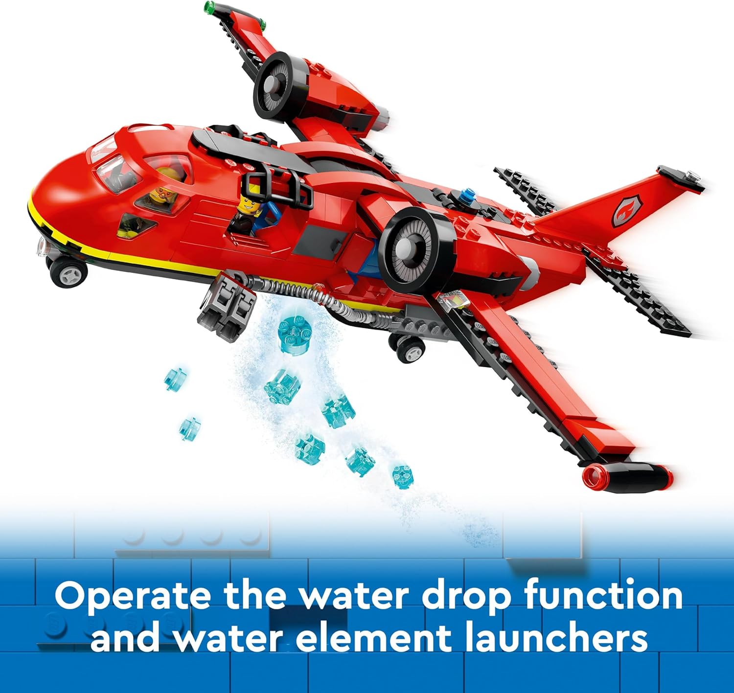 LEGO City Fire Rescue Plane Toy for 6 Plus Year Old Boys, Girls and Kids Who Love Imaginative Play, Airplane Emergency Vehicle Playset Includes 3 Minifigures, Birthday Gift Idea 60413-4