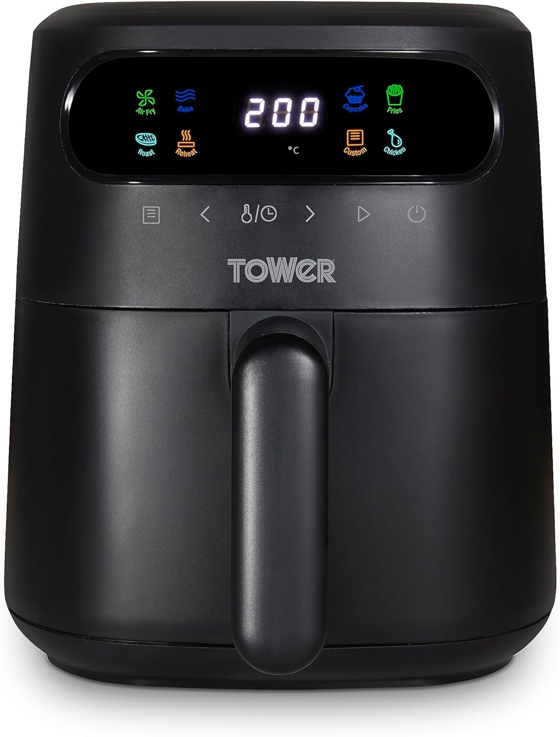 Tower, T17125, Vortx 3L Air Fryer with Colour Digital Display, Digital Control Panel & 7 One-Touch Pre-sets, 1300W, Black-0