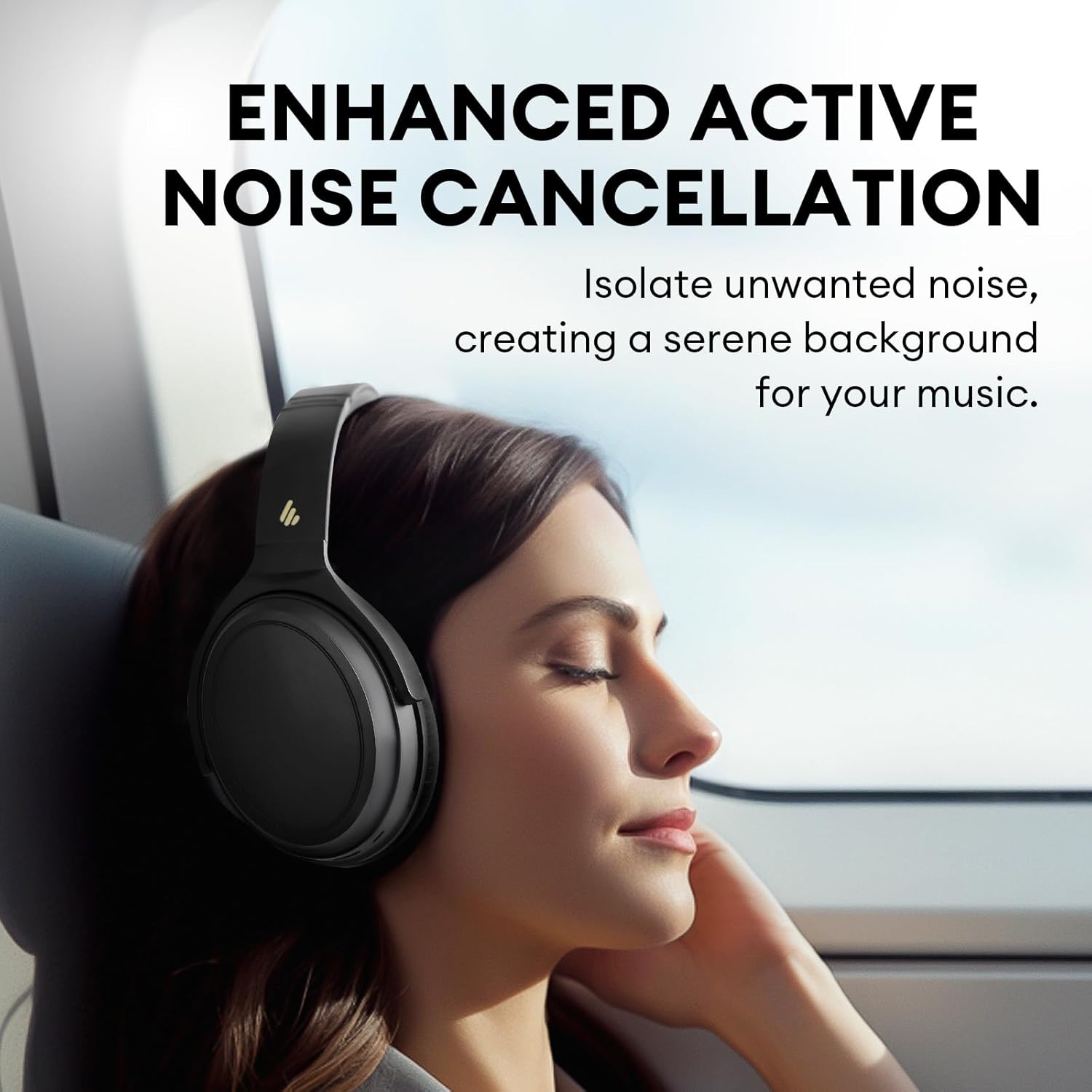 Edifier WH700NB Active Noise Cancelling Headphones - 68H Playtime - AI Call Noise Cancellation - Dual Device Connection - Lightweight & Foldable Design - Fast Charge - Bluetooth 5.3 - Black-1