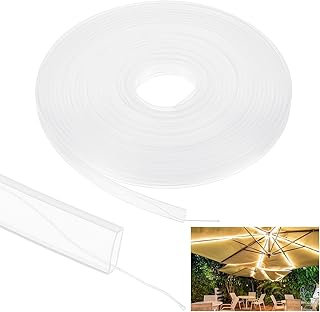 PATIKIL Silicone Tube Sleeve, 33ft/10Meter 12mm Flexible LED Channel IP67 Waterproof Protection Cover LED Silicone Channel System for 3528/5050/5630/3014 Led Strip Lights