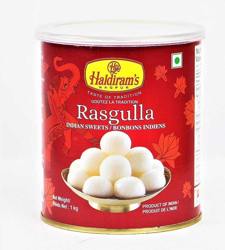 Haldiram's Nagpur Rasgulla | Traditional Sweet | Popular Dessert | Fluffy & Juicy | 1kg-0