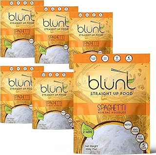 Blunt Konjac Noodles Spaghetti 6 x 270g - Easy-to-Make Instant Noodles Multipack - Gluten-Free & Rich in Fiber Shirataki Noodles UK - Ready in 2 Minutes