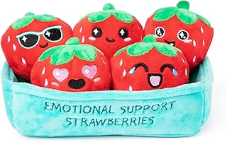 WHAT DO YOU MEME? Emotional Support Strawberries - The Original Viral Cuddly Plush Comfort Food, Unique Gift for Valentine's Day, Birthdays, Christmas, Friendship & Anniversary's