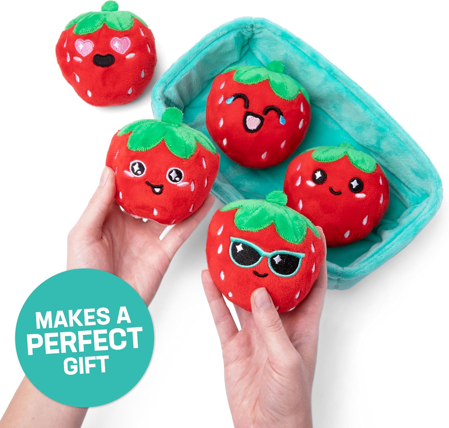 WHAT DO YOU MEME? Emotional Support Strawberries - The Original Viral Cuddly Plush Comfort Food, Unique Gift for Valentine's Day, Birthdays, Christmas, Friendship & Anniversary's-1