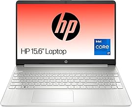 HP 15.6" Laptop , Intel Core i7-1255U Processor , 8 GB RAM , 512 GB SSD , Intel Iris Graphics , FHD Display , Up to 7hrs battery , Win 11 , Dual Speakers , Natural Silver , 15s-fq5030sa