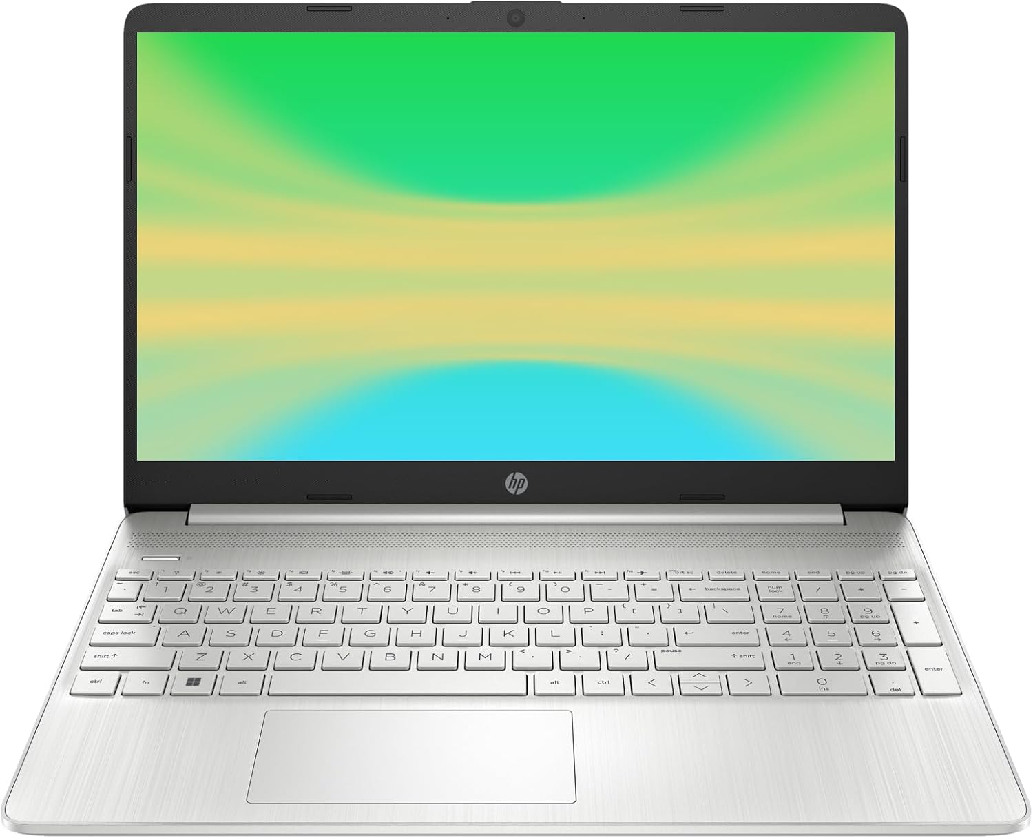 HP 15.6" Laptop , Intel Core i7-1255U Processor , 8 GB RAM , 512 GB SSD , Intel Iris Graphics , FHD Display , Up to 7hrs battery , Win 11 , Dual Speakers , Natural Silver , 15s-fq5030sa-10