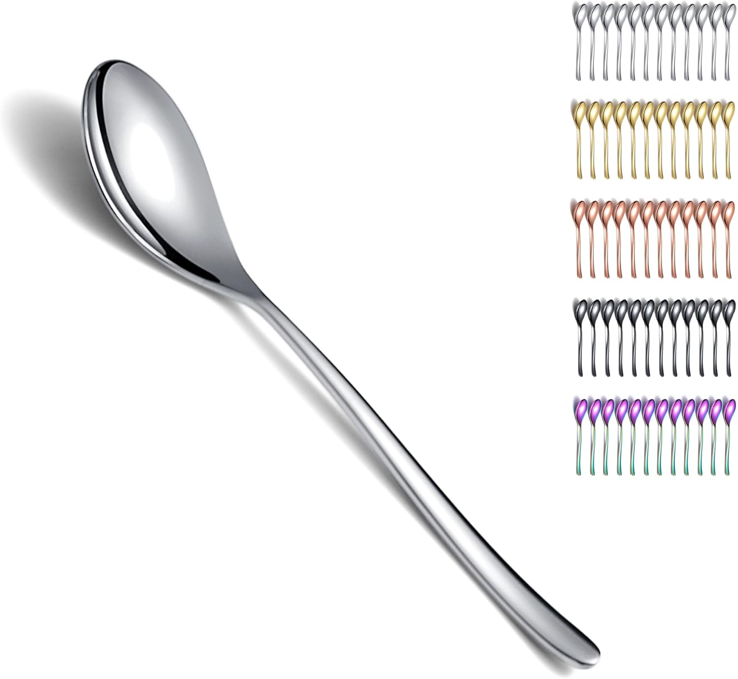 Dinner Spoons 12 Pieces, Kyraton 20.3cm Stainless Steel Table Spoons, Soup Spoons, Cutlery Spoons Set, Dishwasher Safe.-0