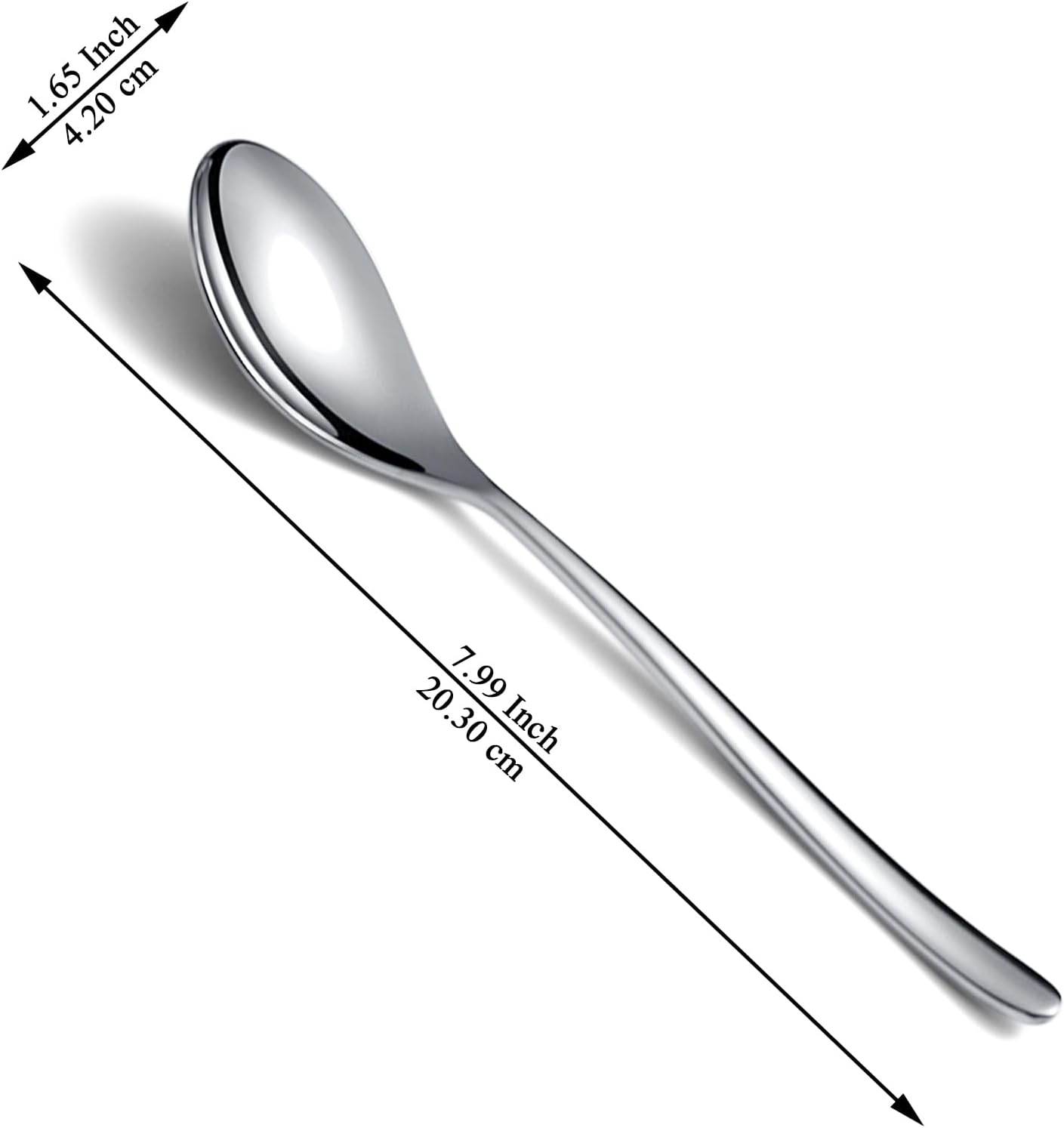 Dinner Spoons 12 Pieces, Kyraton 20.3cm Stainless Steel Table Spoons, Soup Spoons, Cutlery Spoons Set, Dishwasher Safe.-1