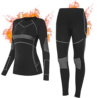 SIMIYA Thermal Underwear Womens Ski Base Layer Ultra Soft Long Sleeve Tops and Leggings Ladies Winter Thermal Set