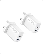 Anker USB C Plug, iPhone Charger, 2-Pack 20W Dual Port USB Fast Wall Charger, USB C Charger Block for iPhone 16/16 Pro/16 Pro Max/15/14/13/12, iPad Pro, AirPods, and More (Cable Not Included)