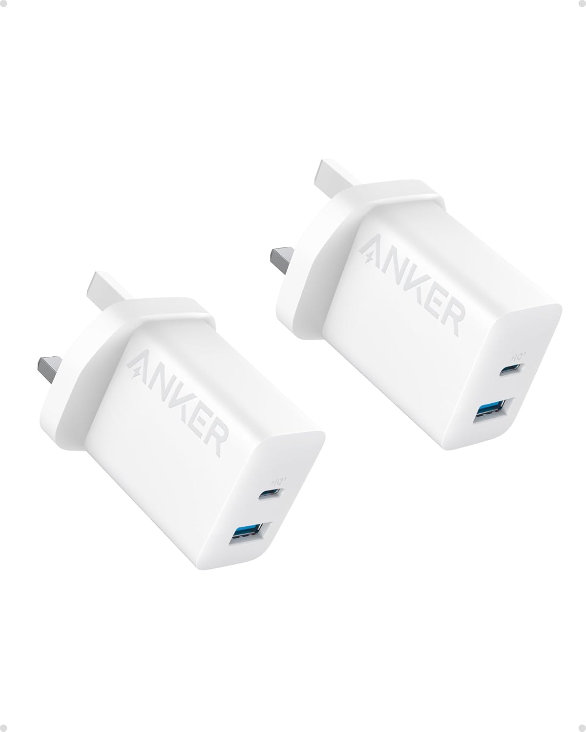 Anker USB C Plug, iPhone Charger, 2-Pack 20W Dual Port USB Fast Wall Charger, USB C Charger Block for iPhone 16/16 Pro/16 Pro Max/15/14/13/12, iPad Pro, AirPods, and More (Cable Not Included)-0