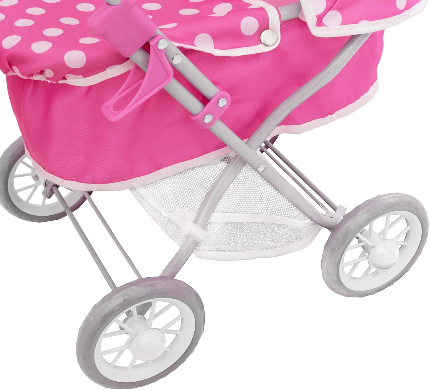 Dolly Tots Cutie Pram | Childrens Pushchair With Removable Apron & Adjustable Hood | Lightweight Folding Travel System With Matching Bag | Under-seat Shopping Basket Storage Travel System | 3+-6