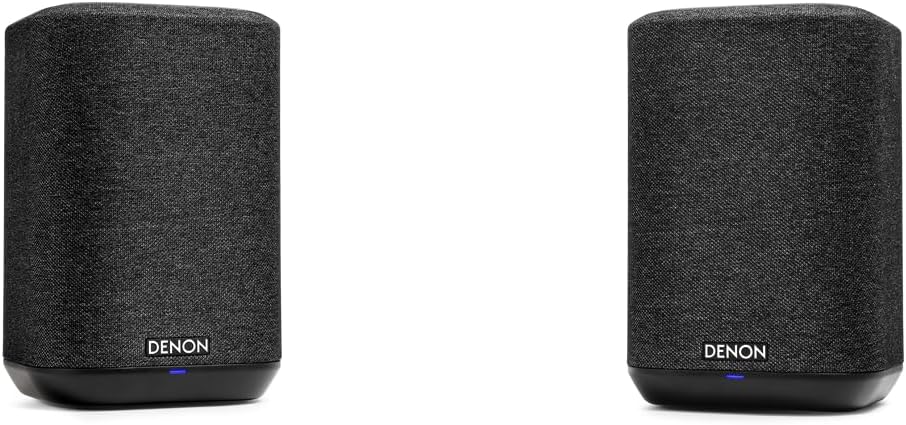 Denon Home 150 Wireless Speakers Double Pack, Smart Speaker with Bluetooth, WiFi, Works With AirPlay 2, Google Assistant/Siri/Features Alexa Built-In, HEOS Built-in for Multiroom - Black-0