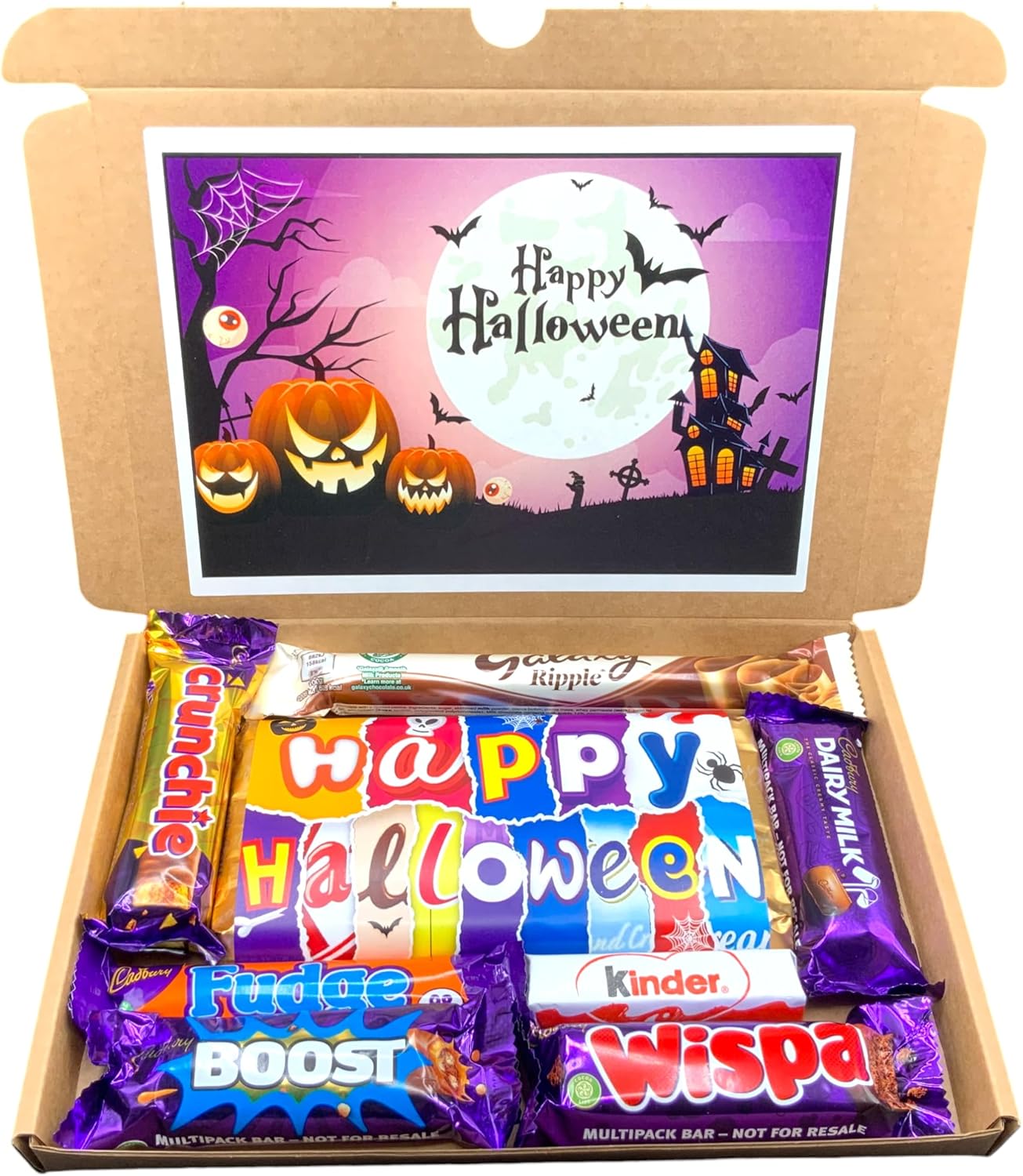 Happy Halloween Chocolate Hamper Sweet Box, Present for Halloween, Trick or Treat, Halloween Chocolate Bar-0