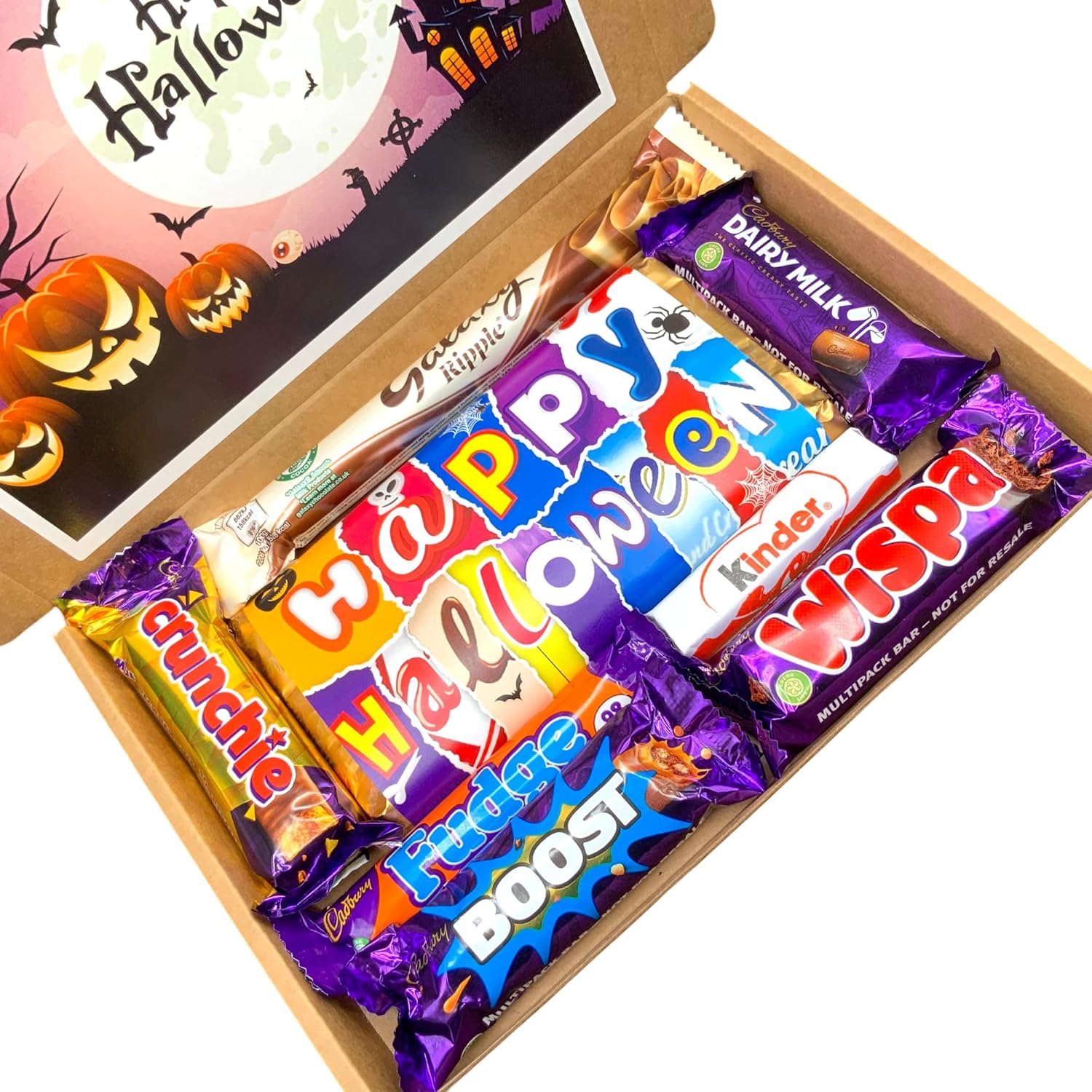 Happy Halloween Chocolate Hamper Sweet Box, Present for Halloween, Trick or Treat, Halloween Chocolate Bar-2